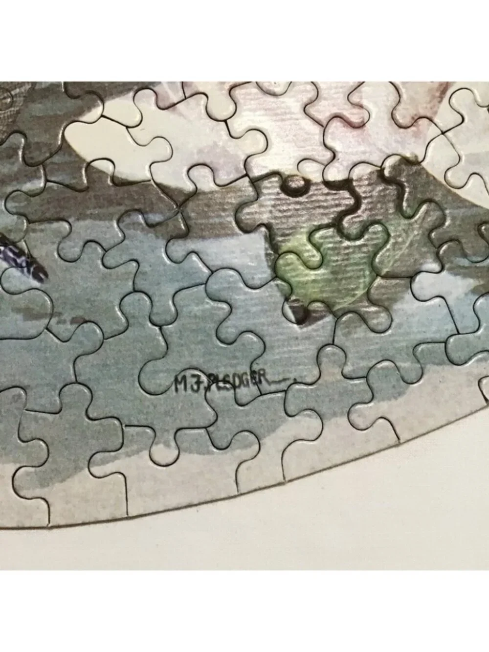 Milton Bradley Rhapsody Series Vintage Bird 500 Piece Round Puzzle Complete